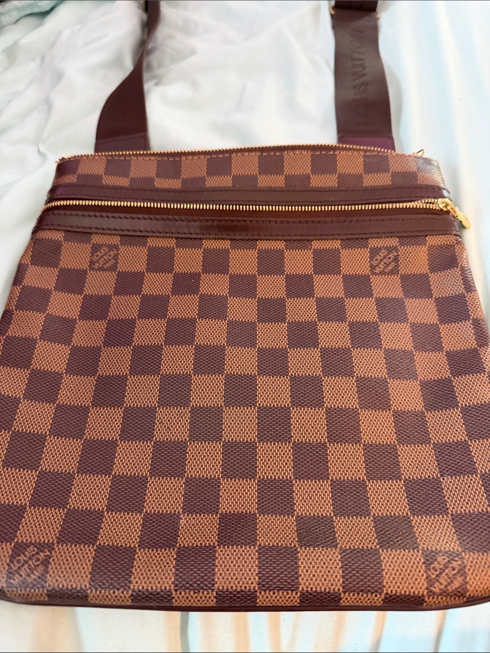 Louis Vuitton Brown Damier Ebene Pochette Bosphore Shoulder Bag - Picture 2 of 11
